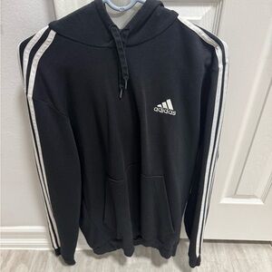 Adidas Black Hoodie with White Accents